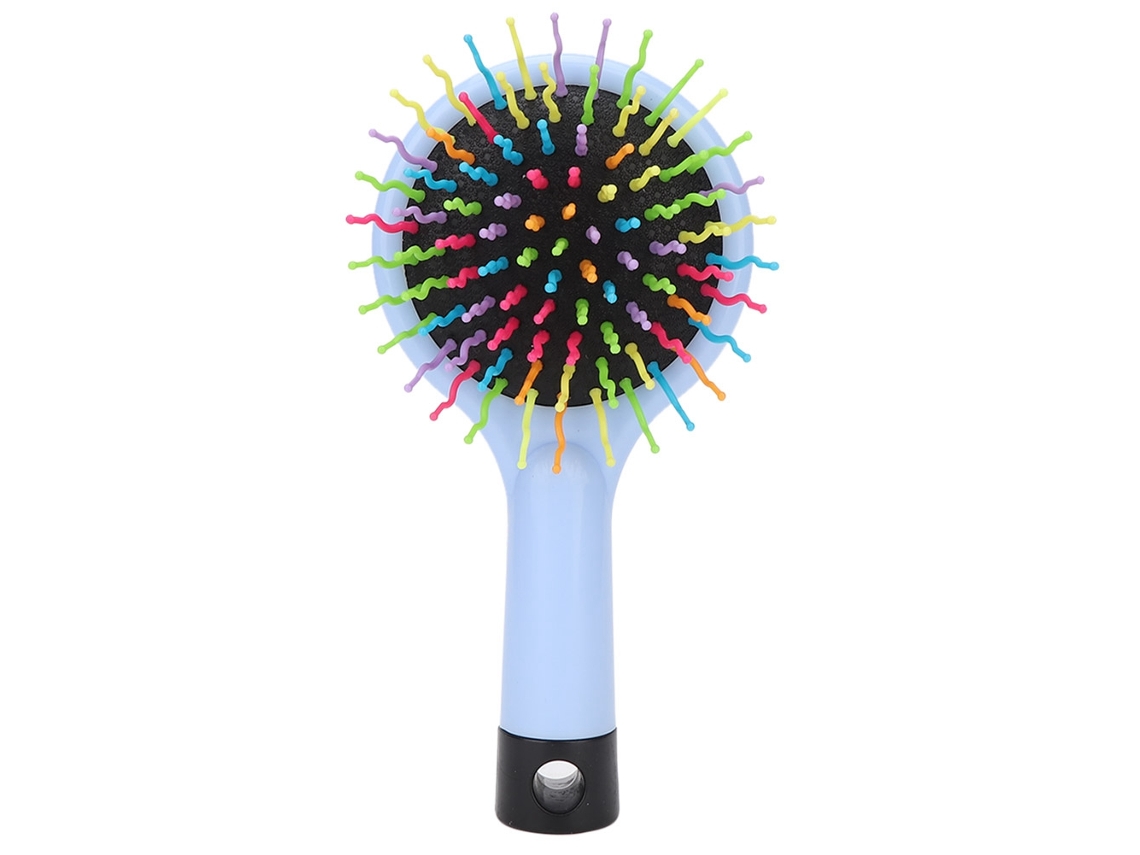Pente De Massagem Antiestática De Plástico Mini Cartão Portátil Para Cabelo (azul Claro)
