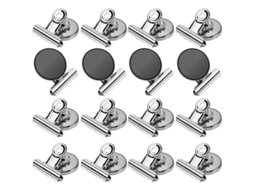 16 Clips Magnéticos De Nevera De Acero Inoxidable Para Organizar Notas, Fotos Y Chaves Con Design Seguro Y Fuerza Magnética Fuerte