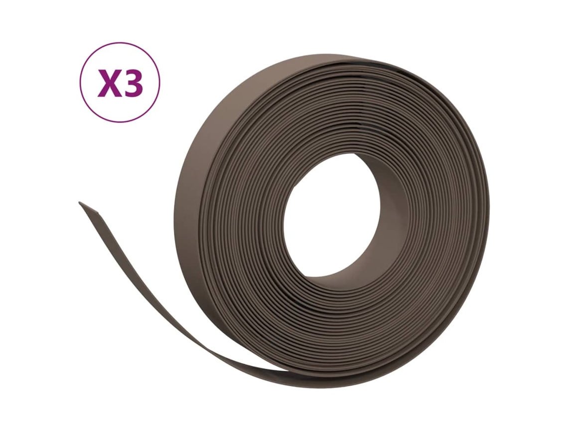 Garden Edging, Garden Edgings Vidaxl Marrom Polietileno (30 X 0.1 M)