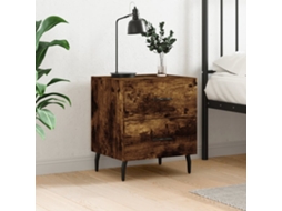 Bedside Cabinet, Bedside Cabinets Vidaxl Marrom Madeira Processada (n/a)