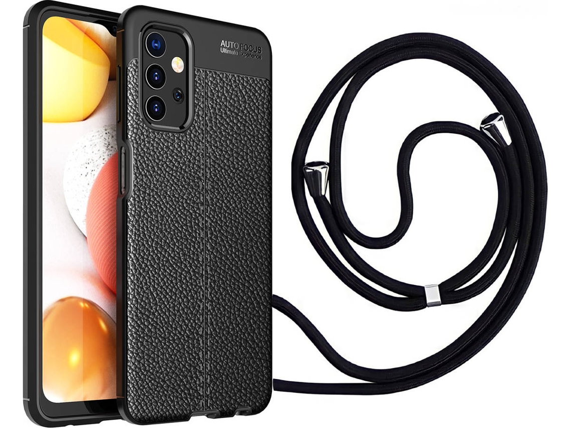 Capa Samsung A32 4G Rugged Leather com Fita Preto