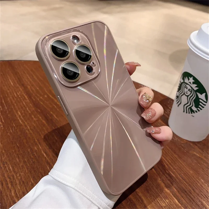 (rosa 17) Capa De Celular De Luxo Com Estampa A Laser, Capa Protetora Com Moldura À Prova De Choque