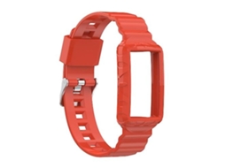 Lurelia Pulseira De Silicone, Compatível Com Fitbit Charge 4 One Body Armor Laranja