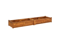 Raised Bed, Raised Beds Vidaxl Marrom Madeira (200 X 50 X 25 Cm)