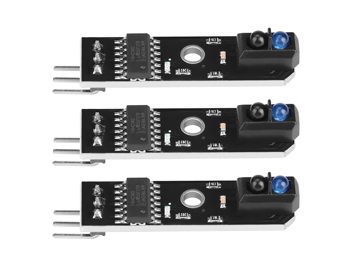 3 Peças Módulo Sensor Infrarrojo de Rastreamento 1 Canal Detecção de Linha Branca/negra Carro Inteligente