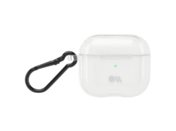CASE MATE Capa para Airpods 3 Tough em Silicone com Gancho de Metal Transparente
