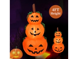 Abóbora de Halloween Inflável de 4ft com Led LAXISCREED