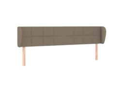 Cabeceira de Cama com Abas Tecido Cinzento Acastanhado MAISON EXCLUSIVE (163x23x78 cm)