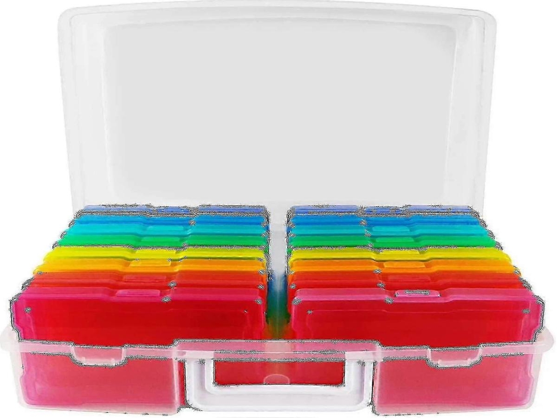 Organizador de fotos Lurelia Caixa, 10x15 cm, 16 compartimentos, transparente