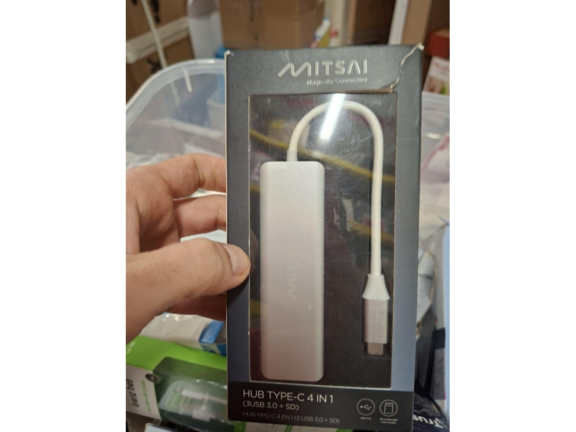 Hub MITSAI Usb-C 4 em 1 (Outlet Caixa Aberta - USB 3.0 - SD)