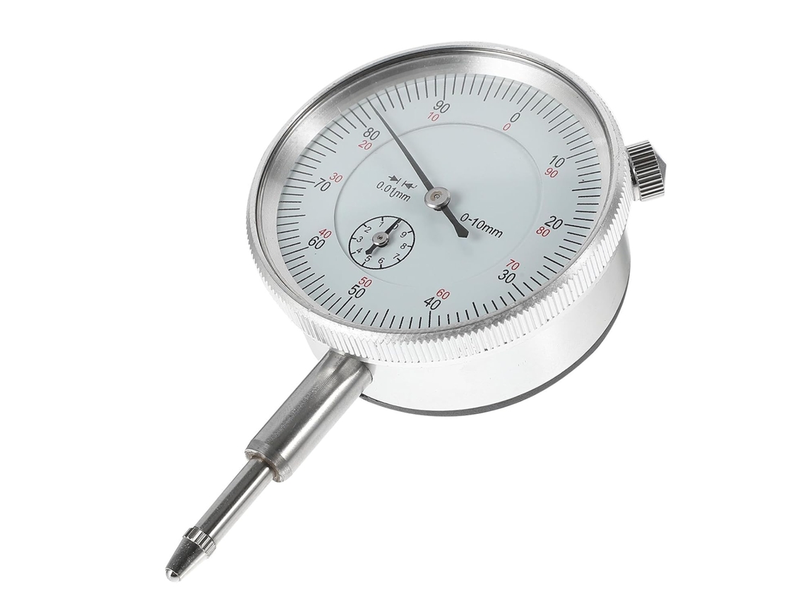 Indicador De Mostrador Em Alumínio De 0,01 Mm, Precisão De 0 A 10 Mm E Alta Legibilidade.