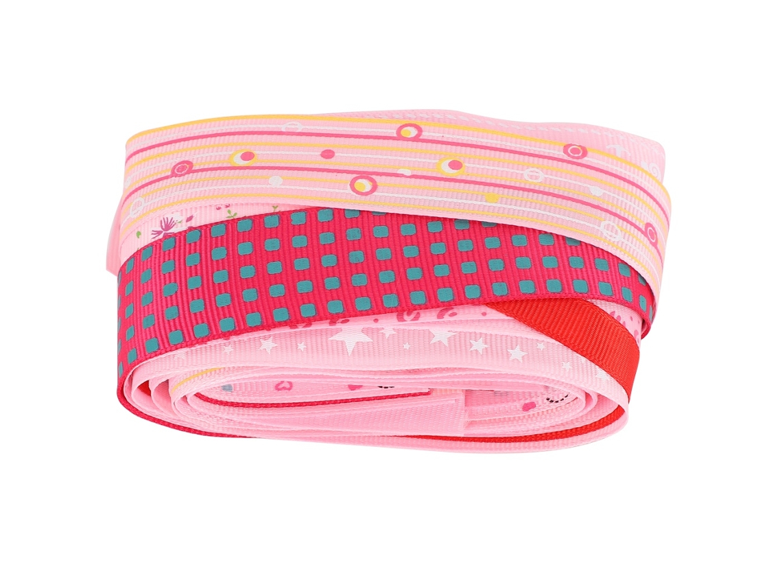 12 Fitas Coloridas Diy Arco Cabelo Presente Rosa 6 25mm
