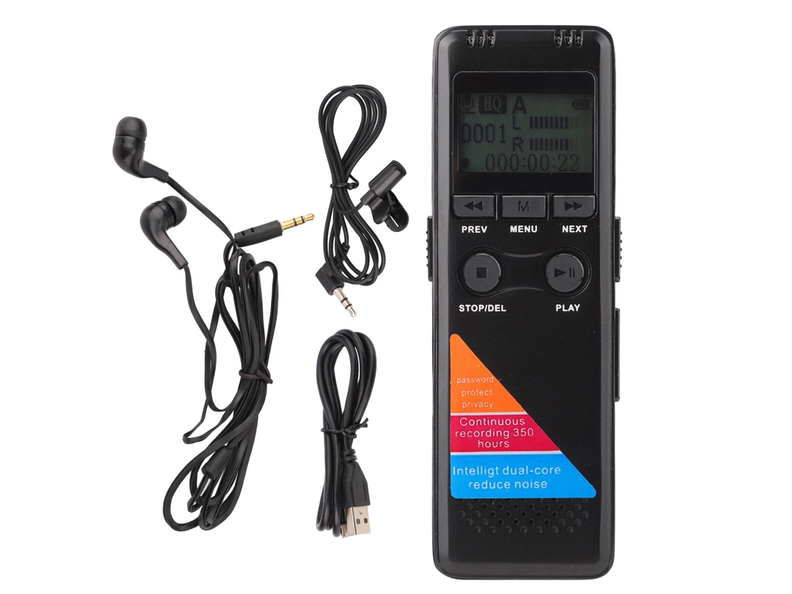 Gravador de Voz Digital LAXISCREED 32gb com Alto falante