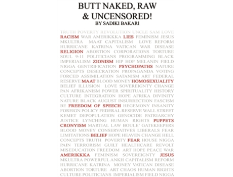 Livro Butt Naked Raw & Uncensored Sadiki Bakari (Inglês)