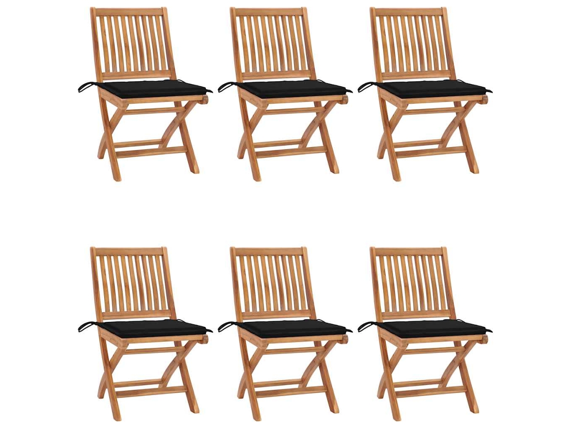 Folding Chair, Folding Chairs Vidaxl Preto Madeira (n/a)