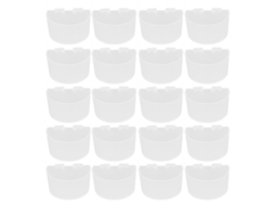 Tigela de Alimento para Pássaros Plástico Copa Gaiola 11x6cm Branco S/MARCA