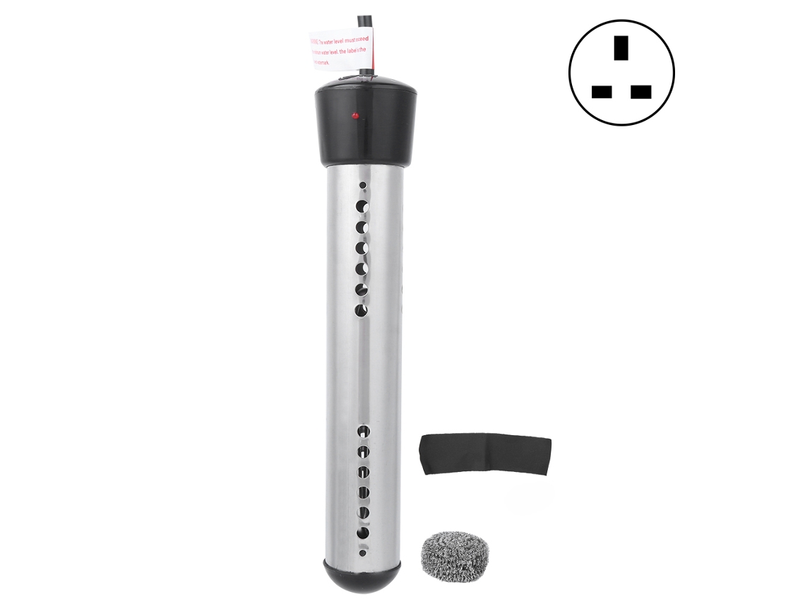 Aquecedor elétrico de água flutuante para piscina, 1500 W, 1,5 m, preto (220-250 V, Reino Unido, com desligamento automático, 1500 W)