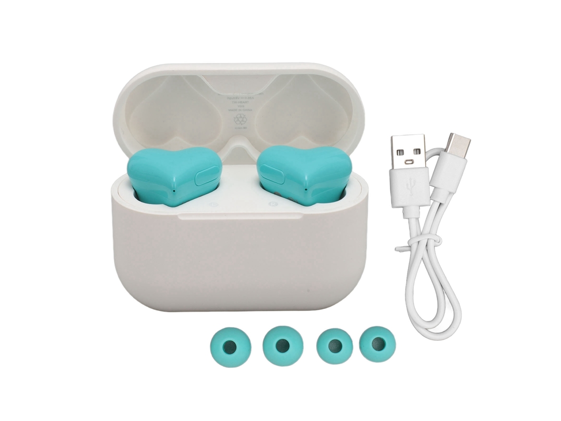 Fones de ouvido em forma de coração, Bluetooth, cancelamento de ruído EOOCOO