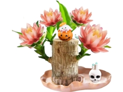 Madeira brasileira, planta da sorte brasileira, mini escultura artística, prática para casa.