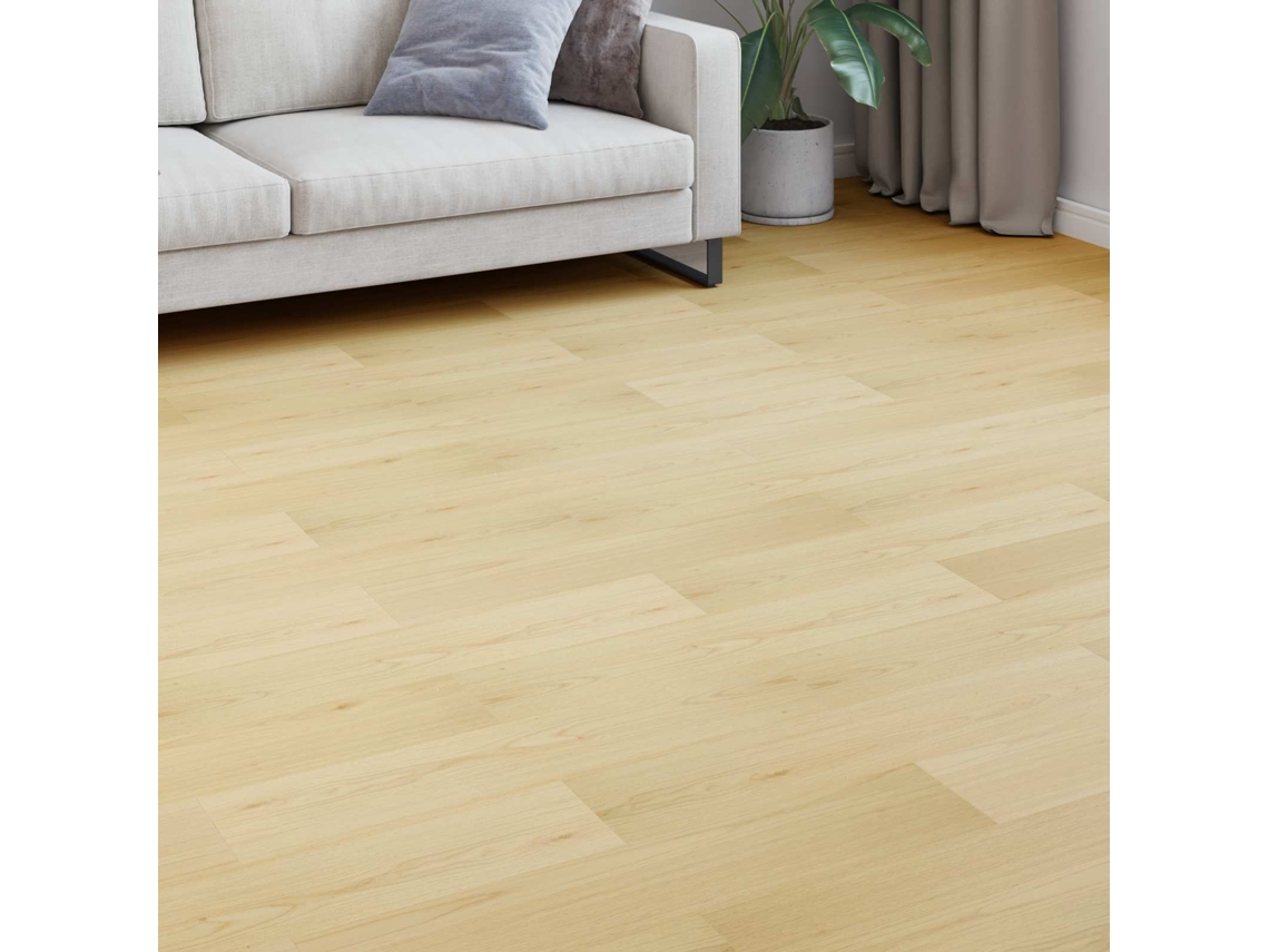 Vidaxl Piso Laminado Bege Suave 101 X 20 X 0,8 Cm 5 Unid.