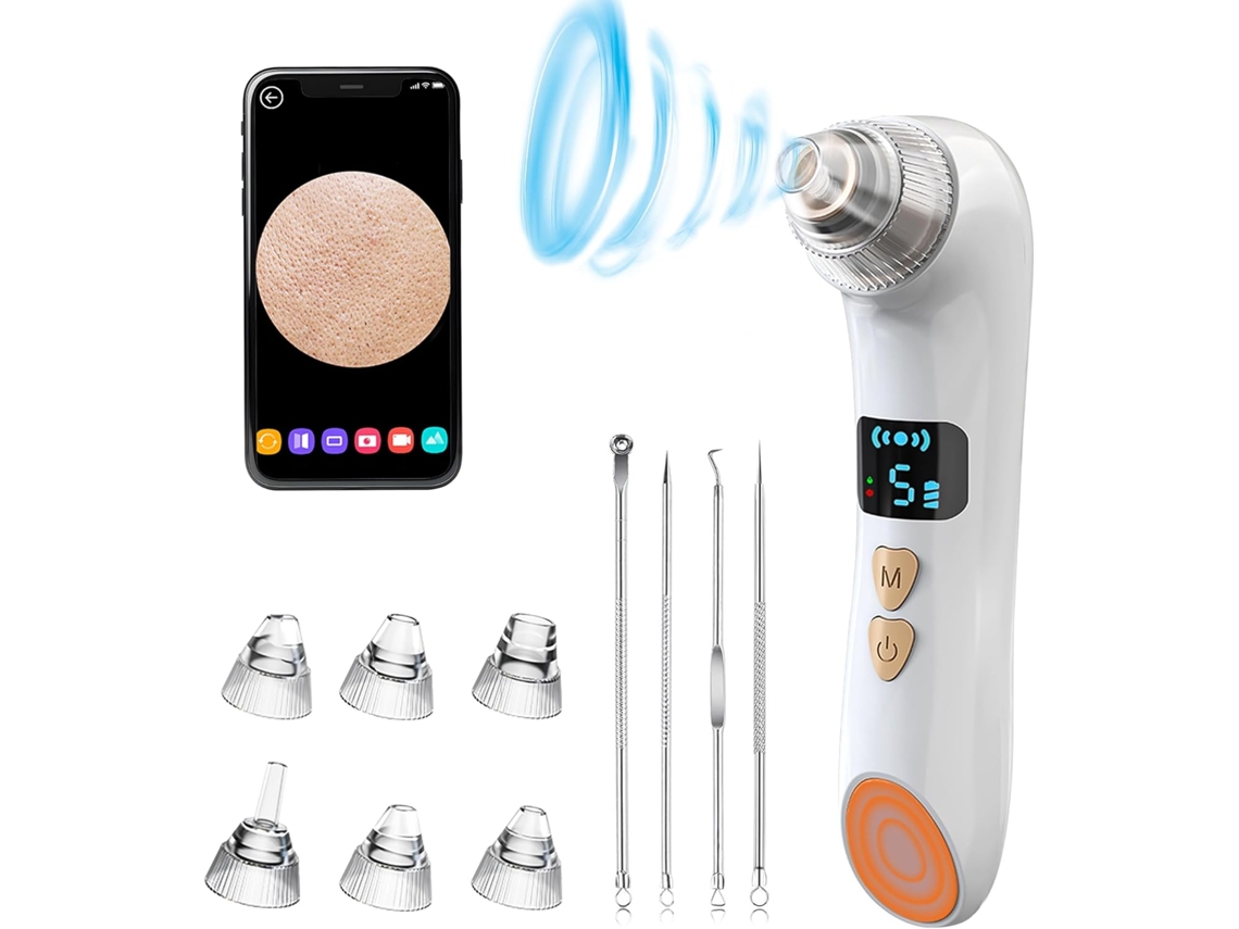 Aspirador Com Led, 3 Modos De Calor, 5 Níveis De Sucção Usb (branco)