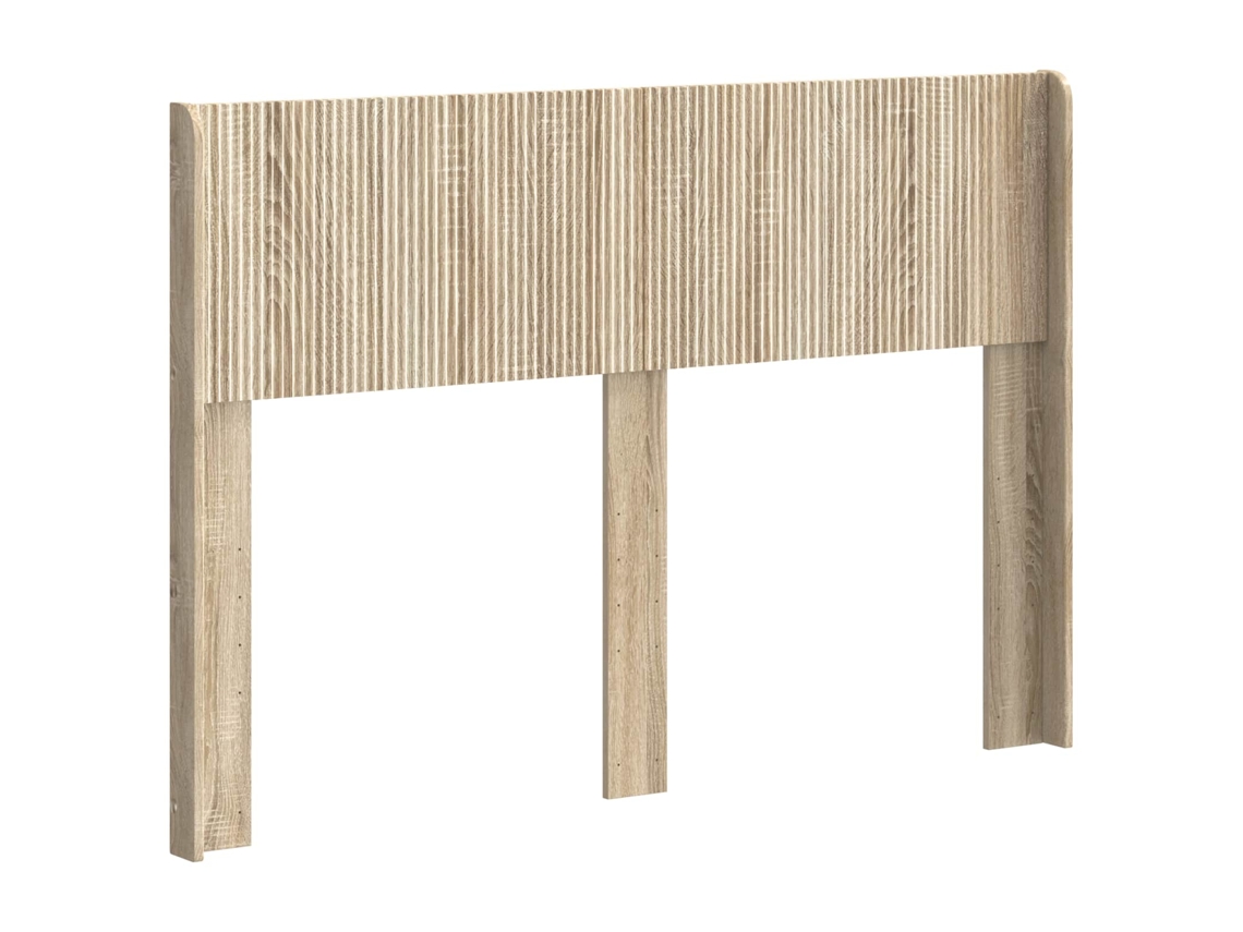 Conjunto 1 Cabeceira Vidaxl Castanho Derivados De Madeira (135 Cm)