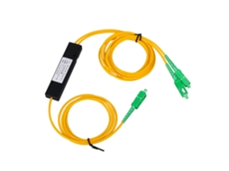 Divisor De Fibra Óptica Apc Sc Fbt Modelo 2025, 1x2 , Monomodo, 1310/1550 Nm Para Distribuição De Sinal De Re Aquaforge (1 Entrada, 2 Saídas)