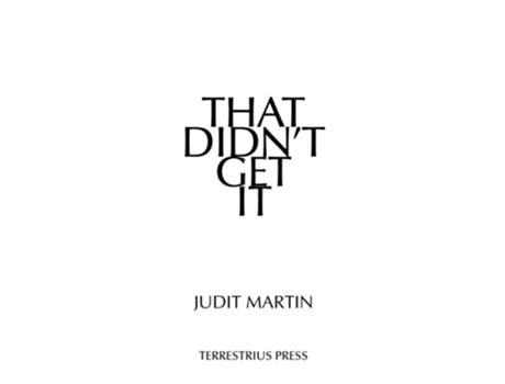 Livro That Didnt Get It de Judit Martin (Inglês)