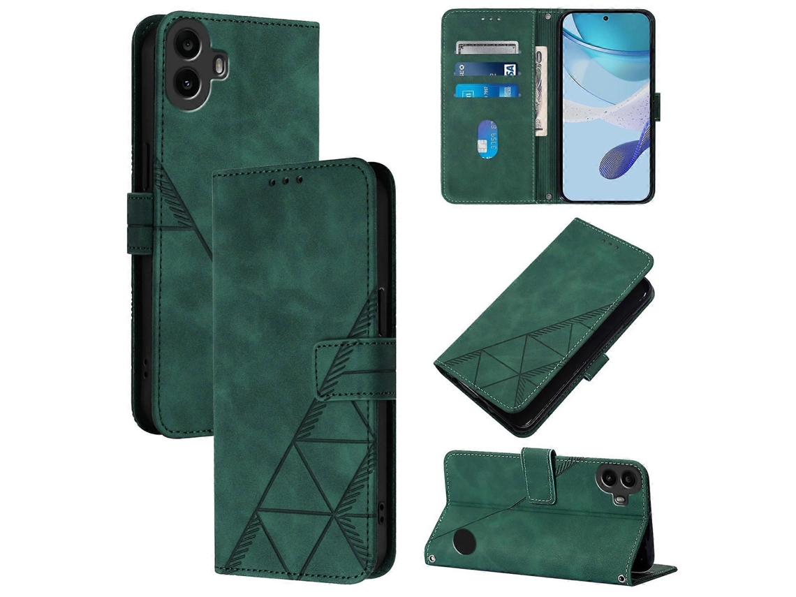 Capa De Celular Dobrável Em Couro Com Relevo 3d E Formato Transversal, Da Marca Cmf Phone 1.