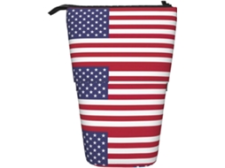 Case Trousse Crayons Télescopique American Flag Fournitures Debout Étui Crayons Légère Peil Télescopique