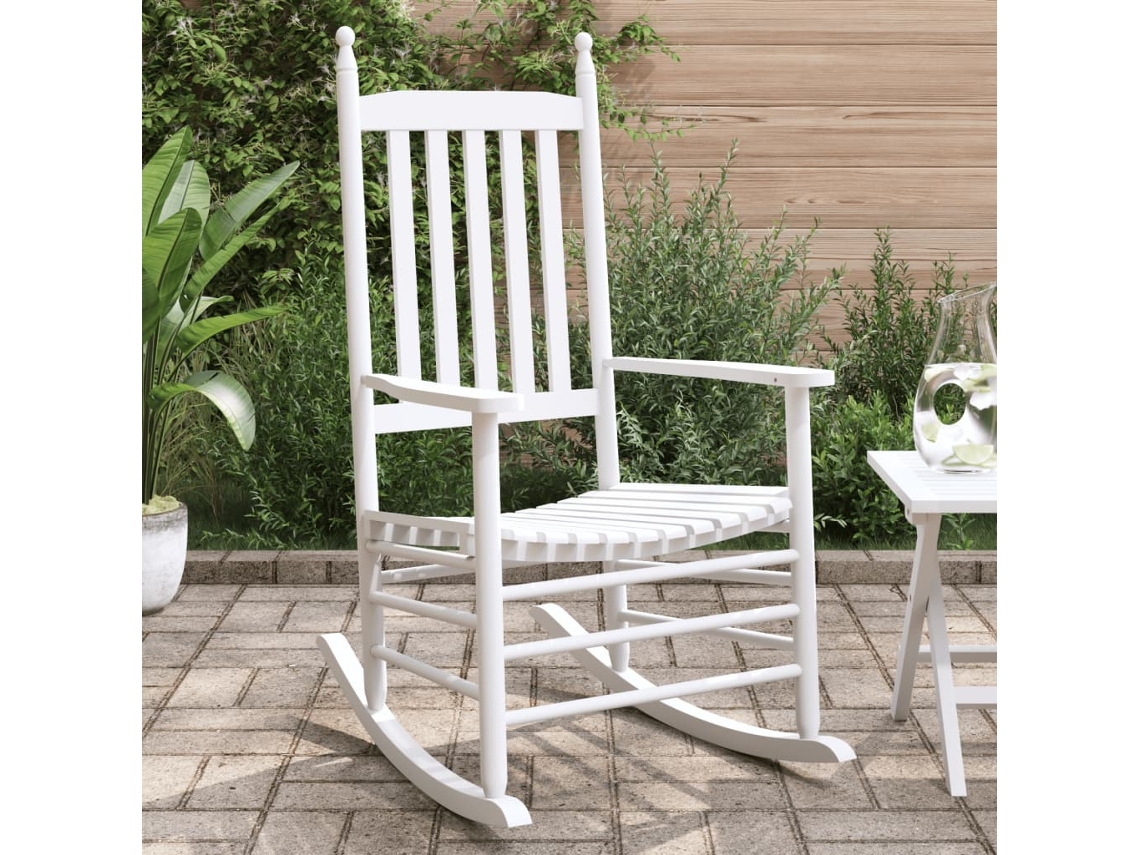 Vidaxl Cadeiras Baloiço C/ Assentos Curvos 2 Pcs Abeto Maciço Branco