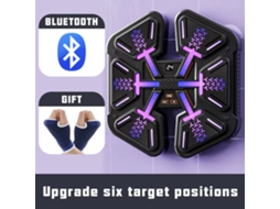 Preto Kaload Máquina Boxe Inteligente Bluetooth Música 6 Alvos Adultos Crianças Treinamento Casa Luvas Inclusas