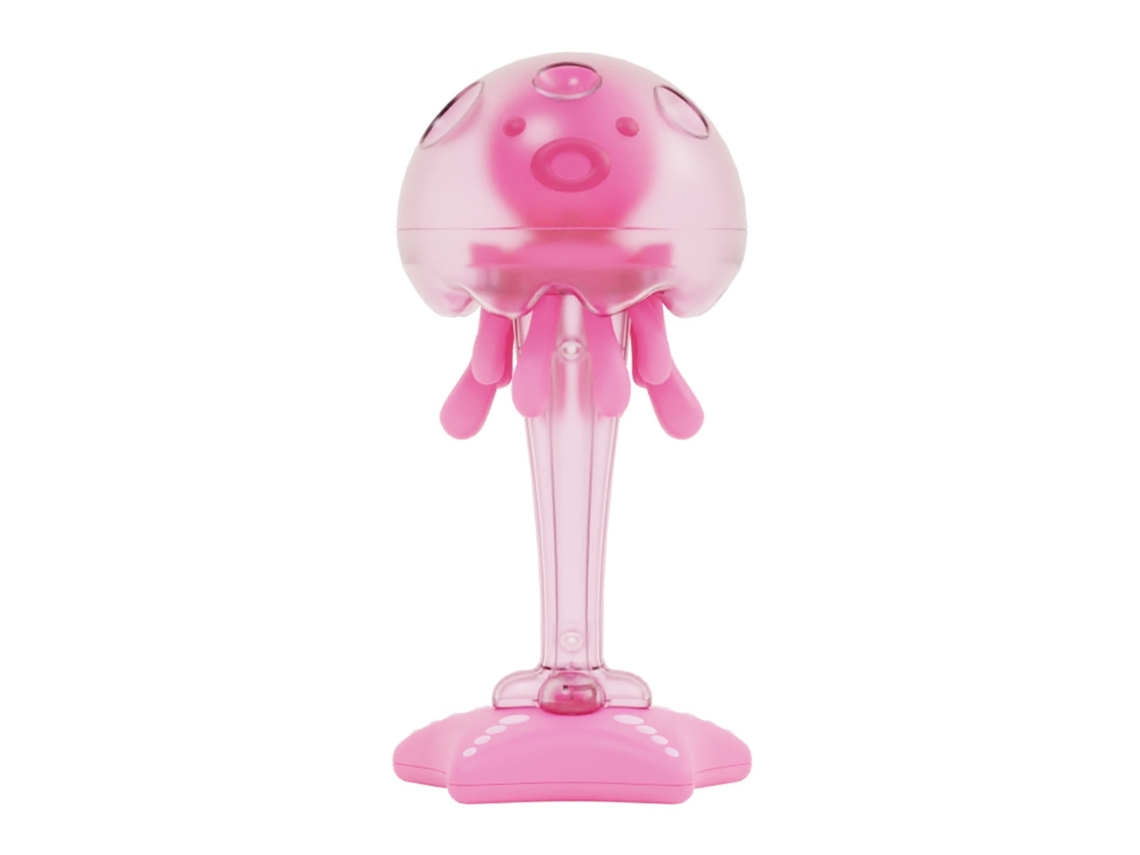 Primerox brinquedo Chupeta Medusa Luminosa Silicone Suave com Som para Bebês Desenvolvimento Cognitivo Rosa