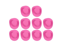 Laxiscreed Conjunto De 10 Chapéus De Cowgirl Rosa Pequenos Para Festas E Diversão