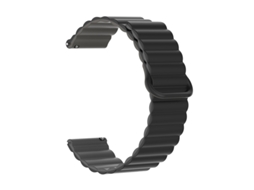 Compatível Com Os Smartwatches Huawei Gt6 E Gt5, Pulseira De Silicone Bicolor Com Fecho Magnético, Preta E Cinza, 20mm