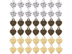Acessórios De Joias - Hanger Em Forma De Coração De Prata - 60 Unidades - Ferramenta Para Fazer Adornos - Acessórios Para Fazer - Alta Qualidade