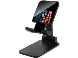 Suporte Minimalista Para Celular Com Estampa Da Bandeira Americana Dobrável E Ajustável Mesa