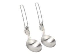 Colher Plegável Inox 304 Portátil Camping Hiking
