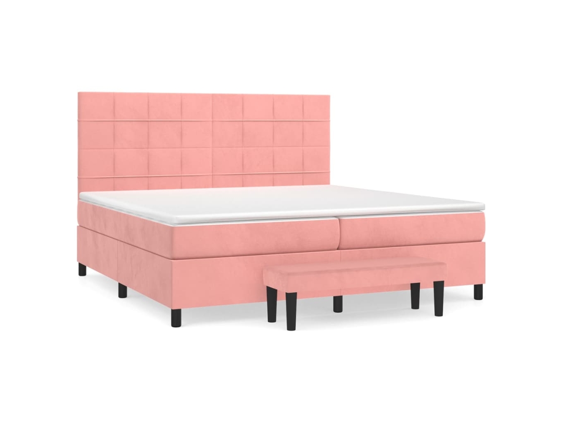 Box Spring Bed, Box Spring Beds Vidaxl Cor-de-rosa Veludo (200 X 200 Cm)