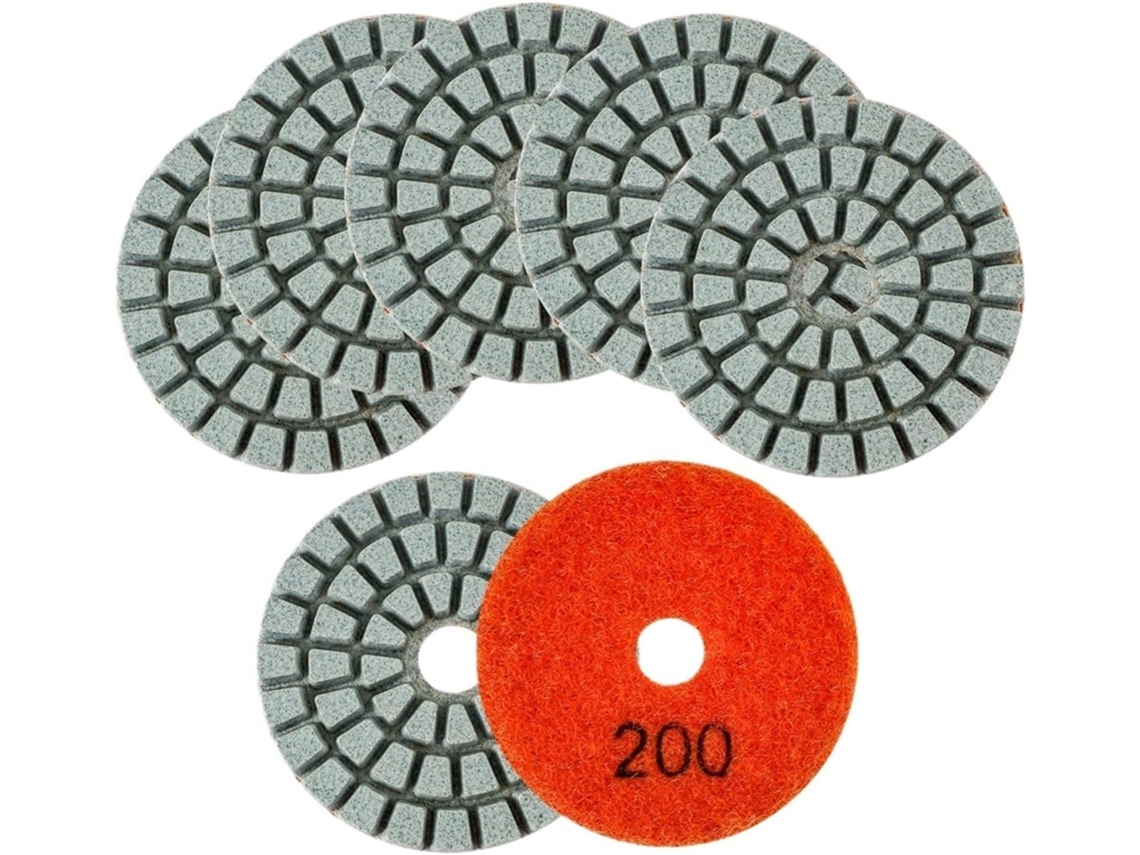 Conjunto De 7 Mini Discos Polimento Diamantados 50 Mm Diâmetro Para