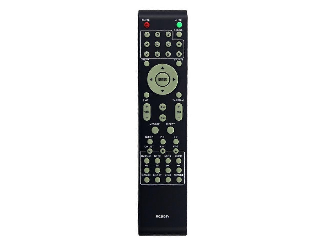 Controle Remoto Rc2002v Para Tvs Viore Lcd26vh56, Lcd26vh56m, Lcd32vh56a, Lcd32vh65, Lcd32vh56, Lcd19vh65 E Lcd19vx60pb1.