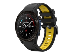 Bracelete Silicone Esportivo para Garmin Descent Mk3i XIAOMOYU (26mm) Preto e Amarelo