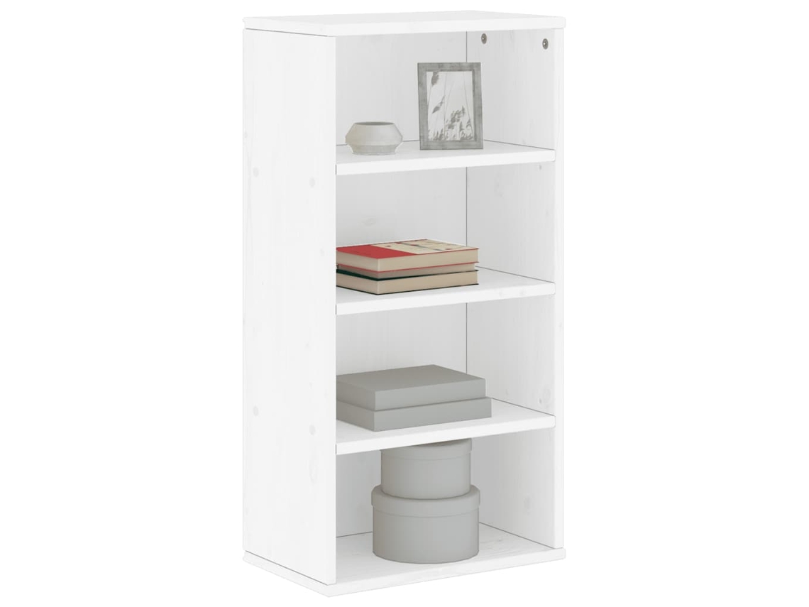 Mueble auxiliar Odda blanco de 40 x 24 x 79 cm de madera maciza de pino
