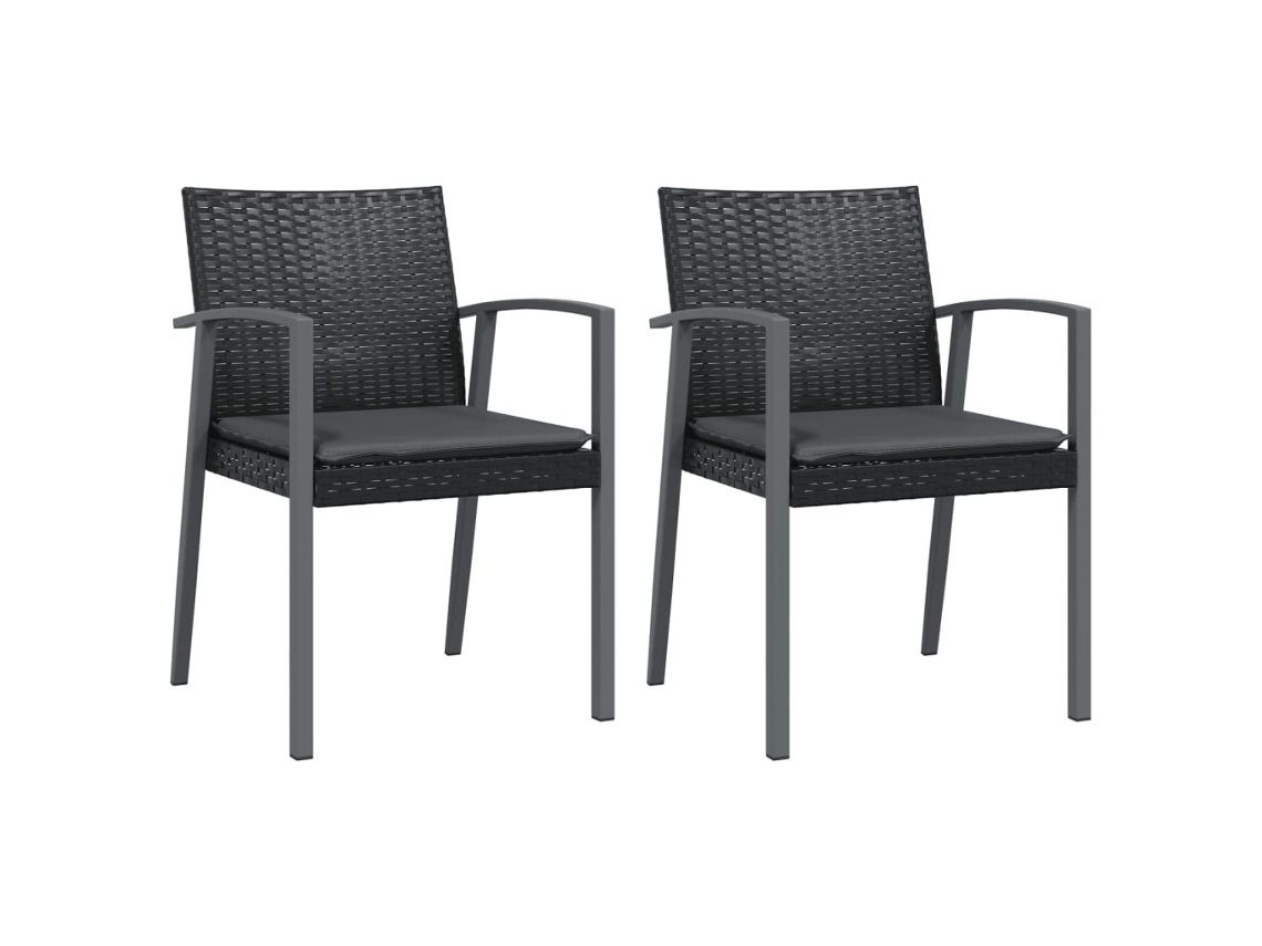 Garden Chair, Garden Chairs Vidaxl Preto Rattan / Vime (n/a)