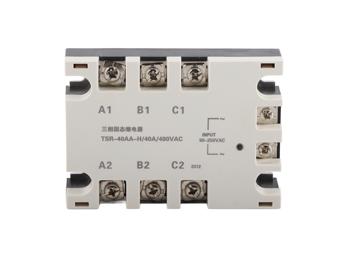 Relé De Estado Sólido Trifásico 40a Ac Ac Tsr‑40aa H Entrada 90‑250vac Carga 24‑480vac
