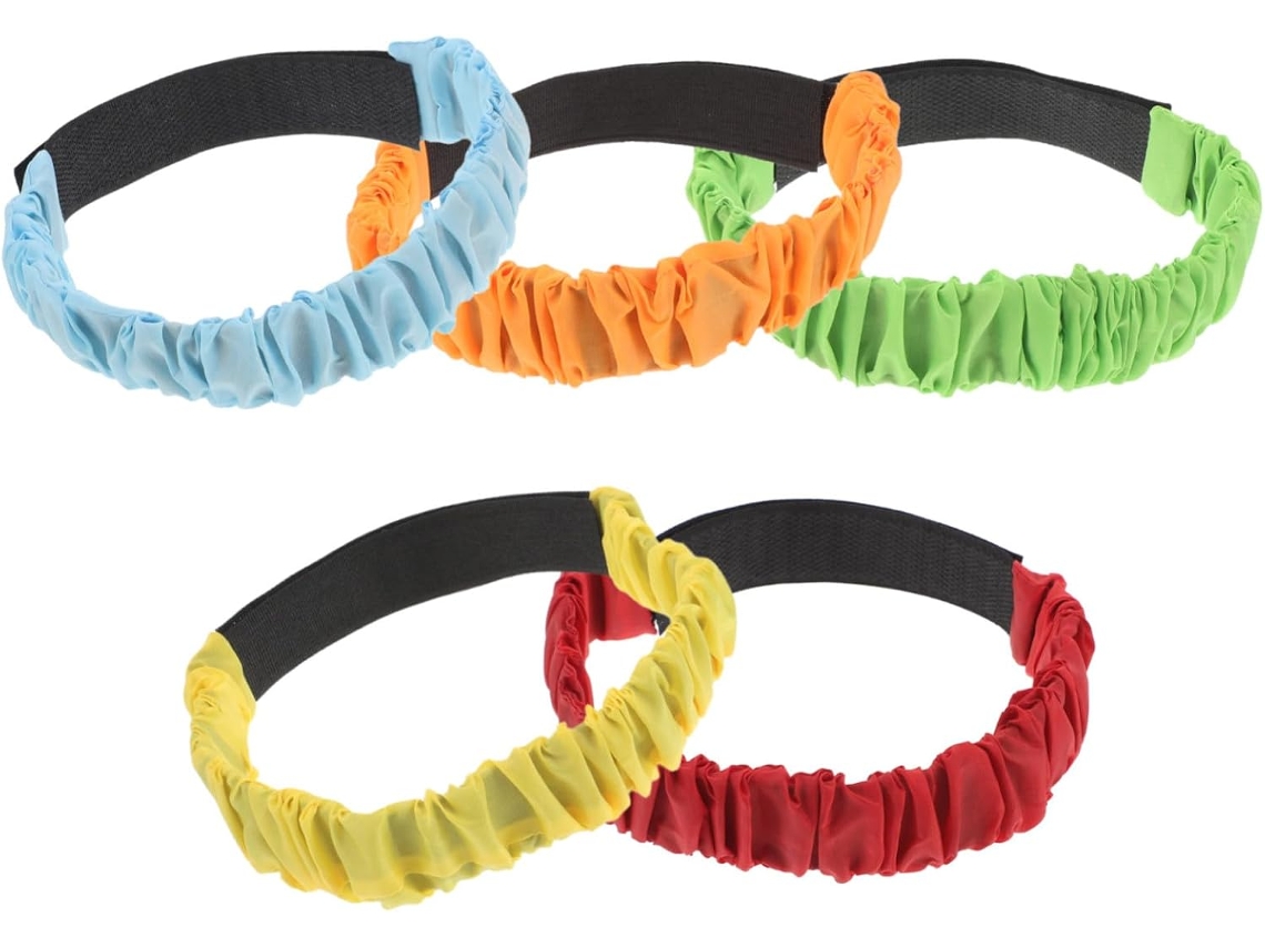 Conjunto De 5 Cordas Elásticas Para Corrida Três Pernas, Ideais Exercícios Ao Ar Livre, Atividades Lúdicas E