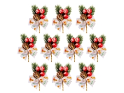 Laxiscreed Ramos Florais Decorativos De Natal Pequenos, 10 Ramos Para Decoração Natalina