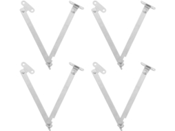 Crafthrou 4 Dobradiças Longas Dobráveis Para Armário, Em Ferro, Com Design Ajustável E Dobrável, Para Suporte De Tampa