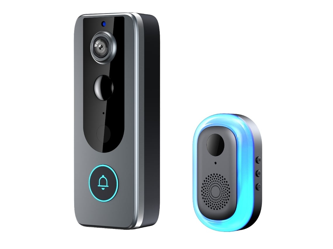 Campainha de Vídeo Sem Fio Hd Inteligente com Cartão Tf de 32 Gb Monitoramento Remoto e Áudio Bidirecional Brilvibera wer (m20)