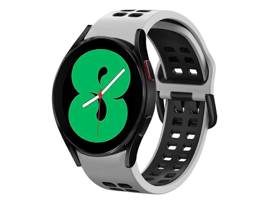 Pulseira De Silicone Respirável Bicolor Para Samsung Galaxy Watch 4 (44 Mm X 20 Mm).